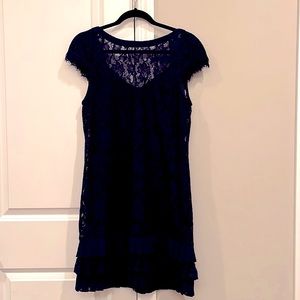 Jessica simpson navy blue lace dress